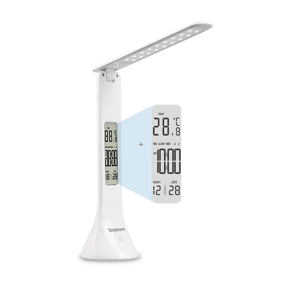 Simplecom El610 Led Mini Desk Lamp Rechargeable With Digital within measurements 1000 X 1000