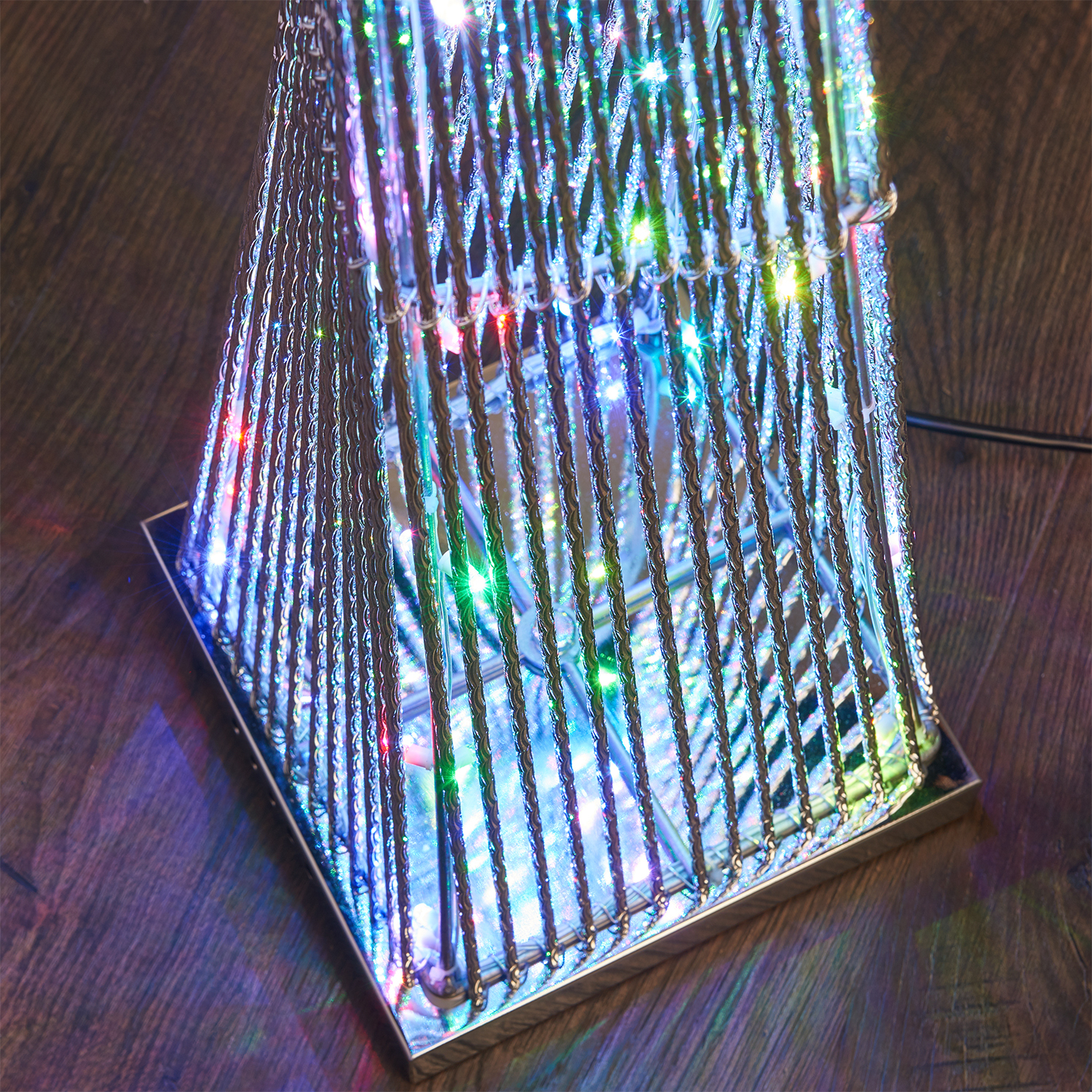 Square Spiral Colour Changing Floor Light in measurements 1500 X 1500