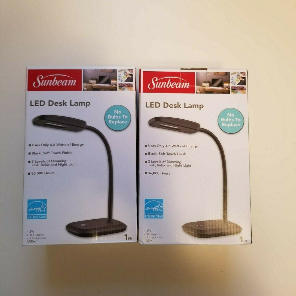 Sunbeam Led Desk Lamp Black Flexible Neck Adjustable Light intended for proportions 1000 X 1000