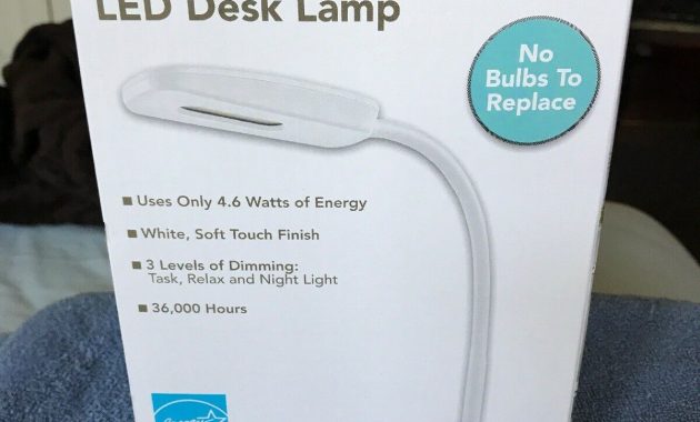 Sunbeam Led Desk Lamp Flexible Neck Energy Star White for proportions 1200 X 1600