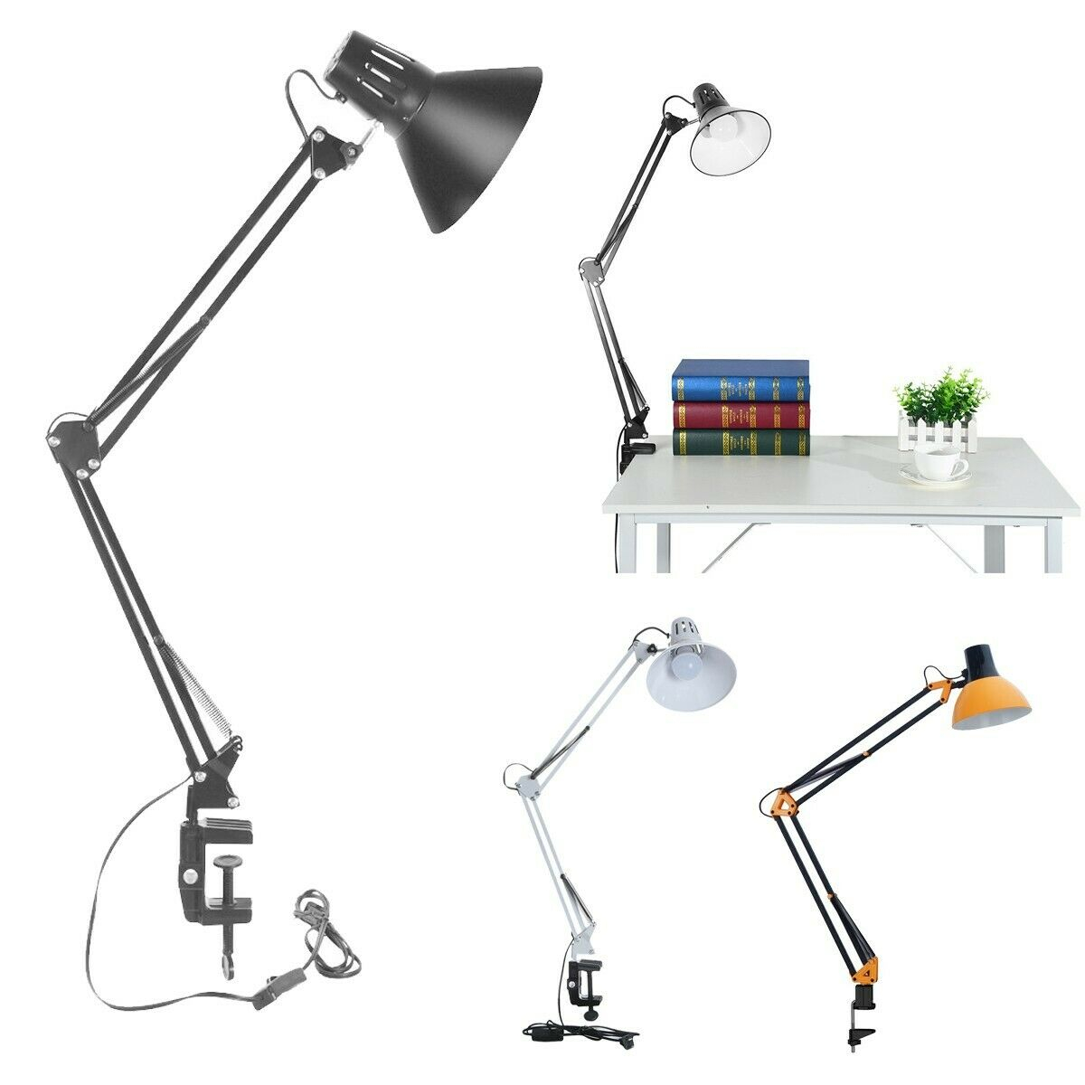 Swing Arm Desk Lamp Architect Drafting Table Clamp On Led Light Adjustable Arms for size 1200 X 1200