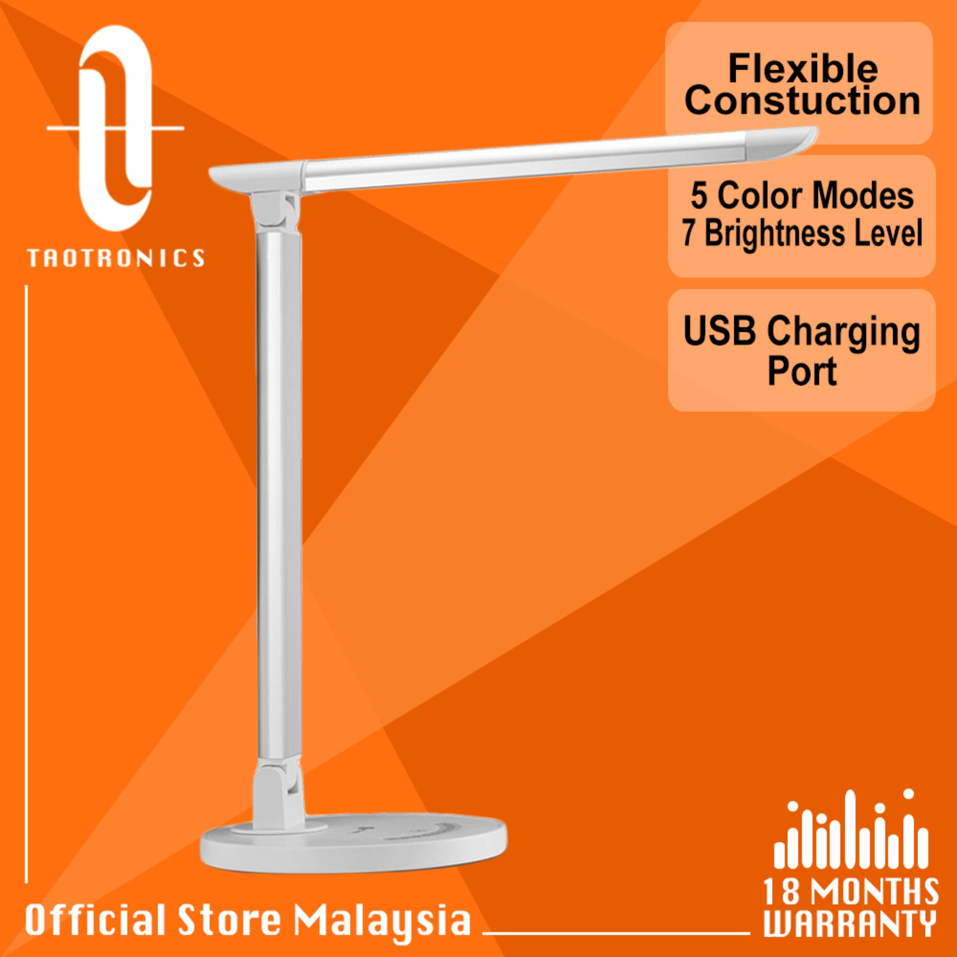 Taotronics Dl13 12w Touch Control 7 Level Dimmable Led Desk Lamp Philips Enabled Licensing Program Multi Function With Usb Charging Port Tt inside sizing 1920 X 1920