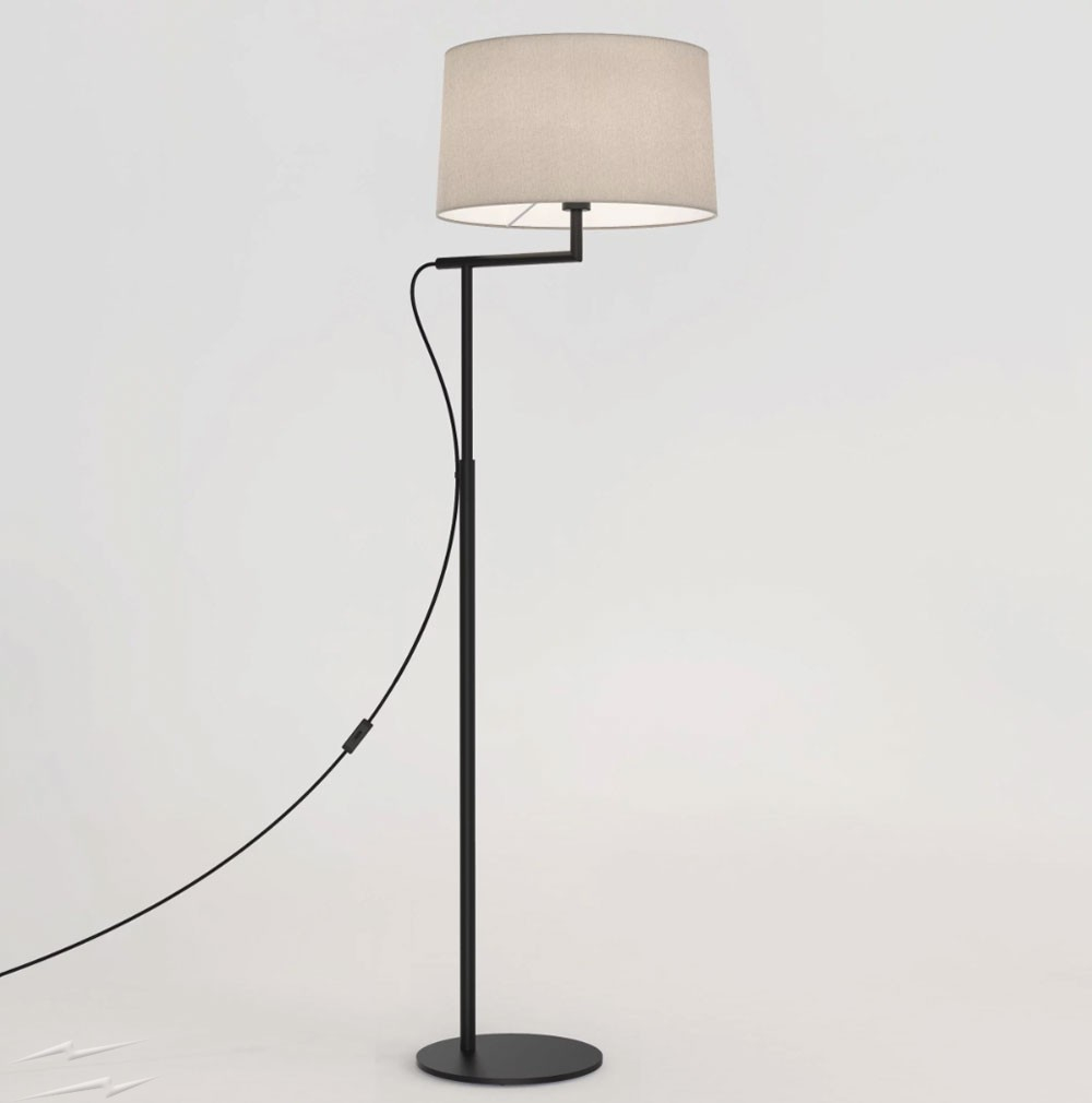 Telegraph Floor Lamp In Matt Black 1 X E27 Max 12w Led Lamp pertaining to size 1000 X 1010