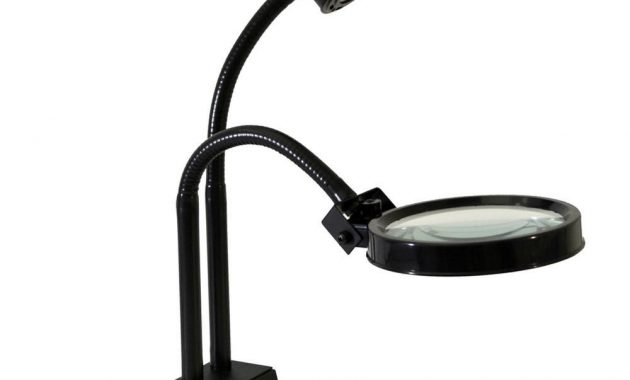 Tensor 22 In Black Heavy Led Inspection Lamp With Magnifier with regard to sizing 1000 X 1000