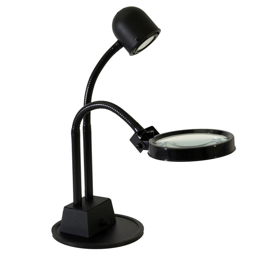 Tensor 22 In Black Heavy Led Inspection Lamp With Magnifier with regard to sizing 1000 X 1000