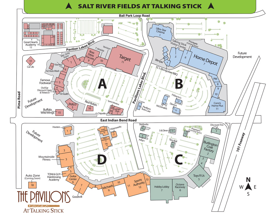 The Pavilions At Talking Stick Shopping Center Old Town in measurements 1071 X 831