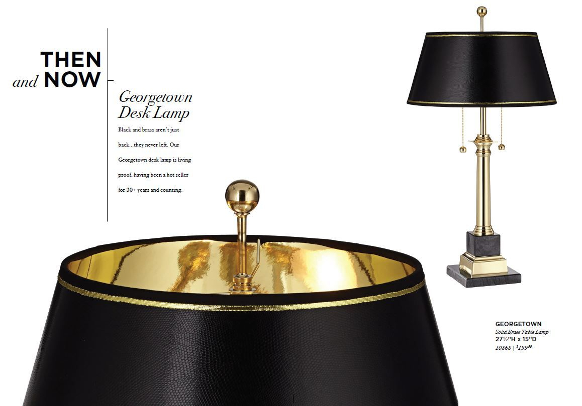 This Sophisticated Solid Brass Desk Lamp Features A Black in measurements 1158 X 809