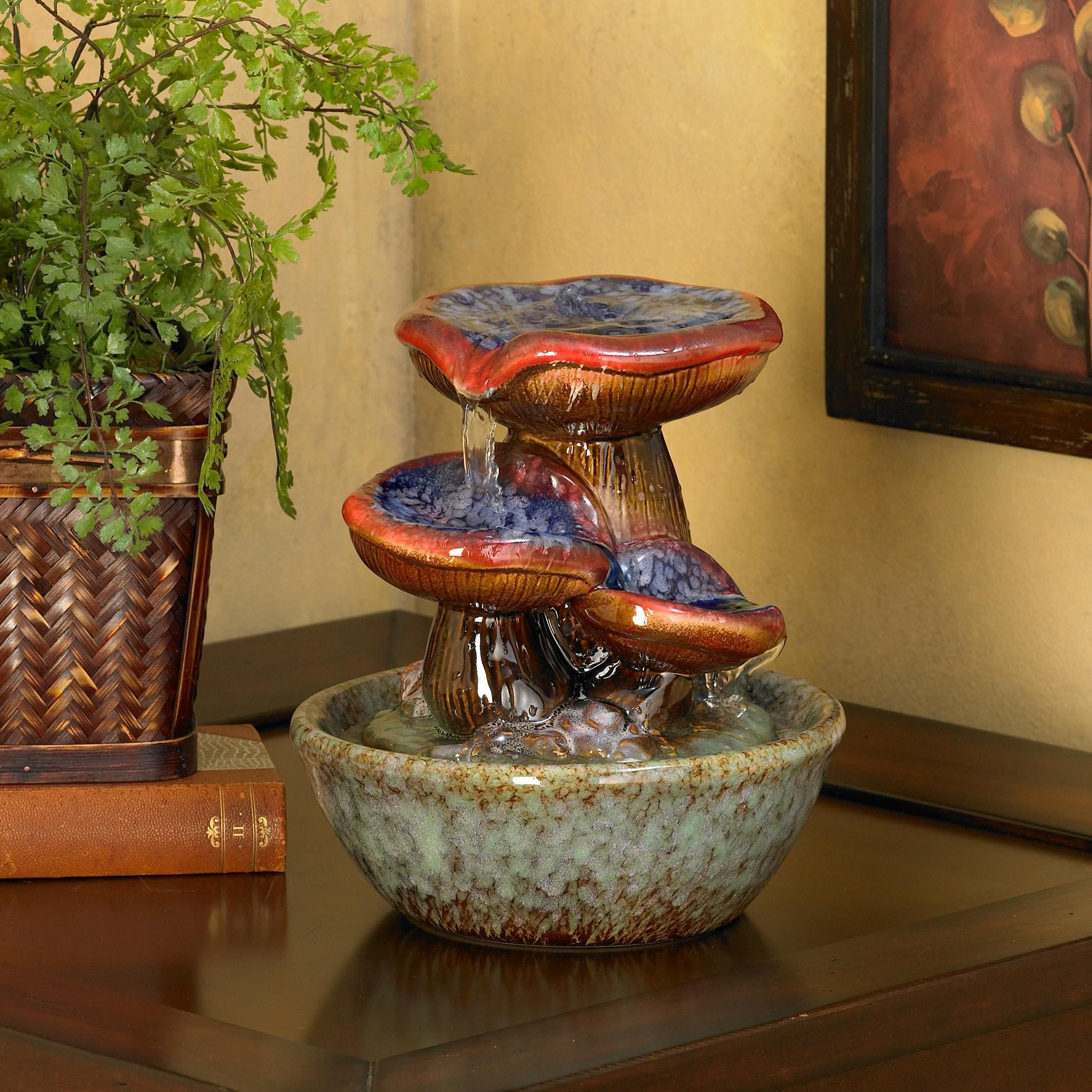 Toadstool 9 14 High Three Tier Tabletop Fountain 56907 with sizing 2069 X 2069