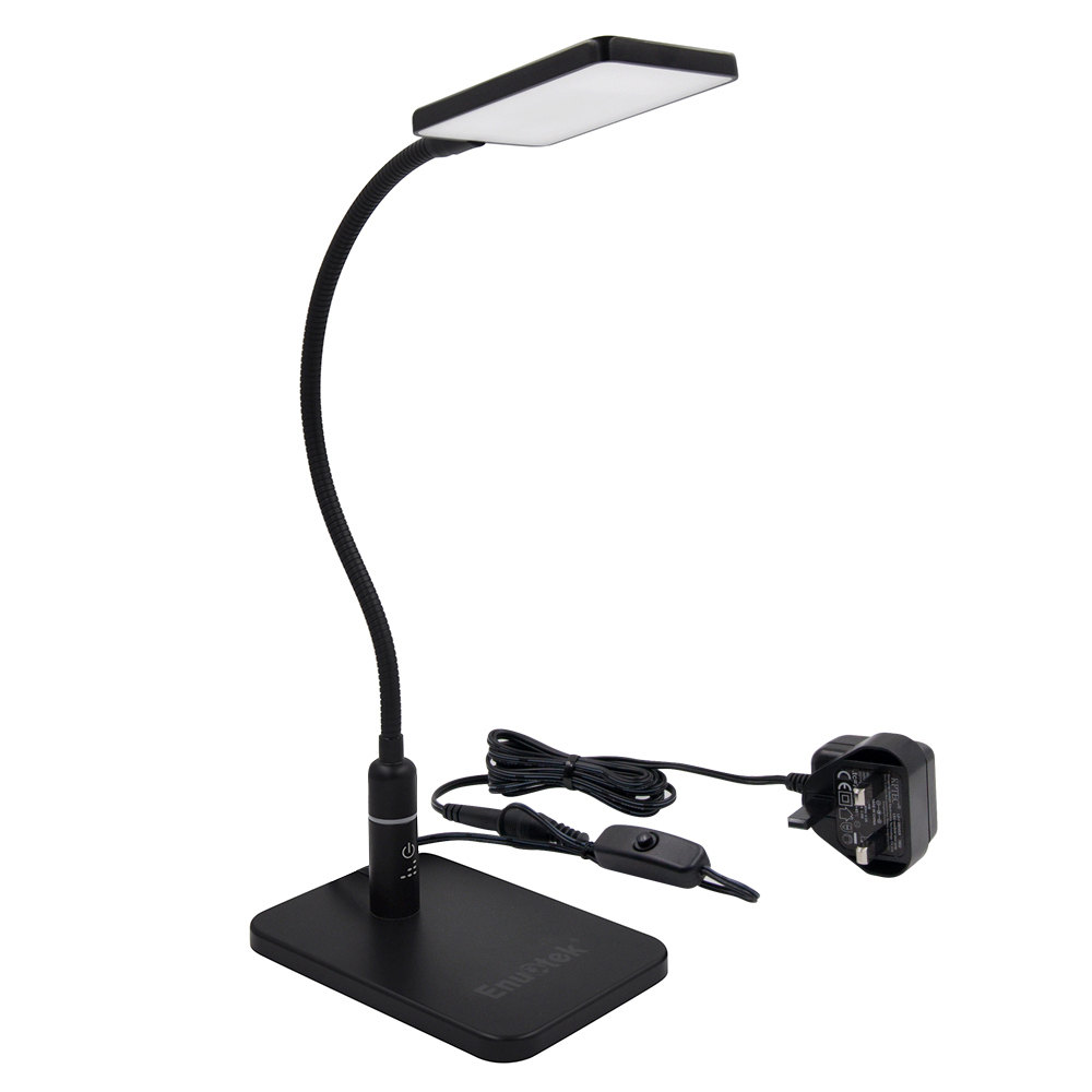 Touch Dimmable Black Led Desk Lamp Flexible Metal Led Table Reading Light Bedside Lamp Energy Saving 5w Led Eye Care Daylight Lighting 5000k with regard to sizing 1000 X 1000