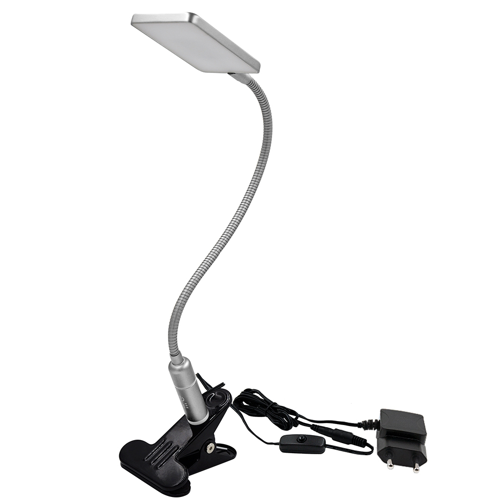 Touch Dimmable Clip On Led Table Lamp Silver Led Desk Lamp Metal Swing Arm Led Reading Light Eye Care Natural White Lighting Color in proportions 1000 X 1000