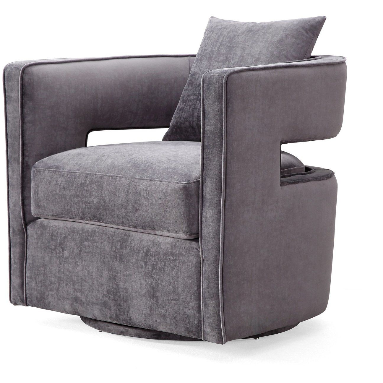 Tov Furniture Modern Kennedy Grey Swivel Chair Tov L6125 intended for sizing 1296 X 1296