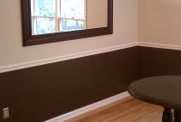 Two Toned Color With Dark Brown Trim In Bathroom Ben with dimensions 1952 X 3264