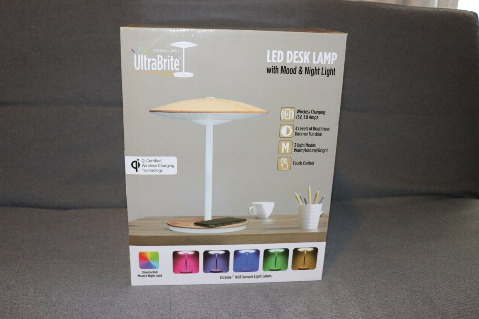 Ultrabrite 1041303 Led Desk Lamp With Bladeless Fan White in measurements 1600 X 1066
