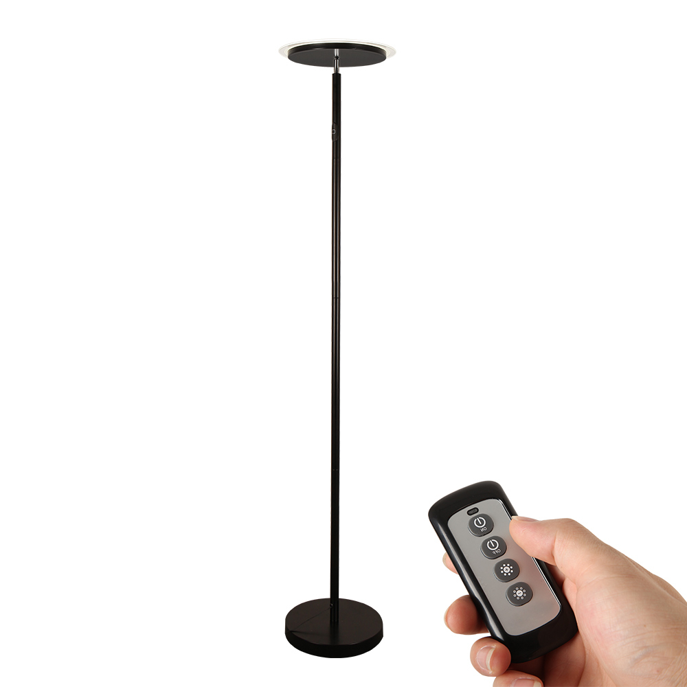 Us 1302 65 Offmodern Led Dimmable Black Floor Lamps Remote Control 30w Standing Lamp Warm White Stand Light For Bedroom Living Room Office In within measurements 1000 X 1000
