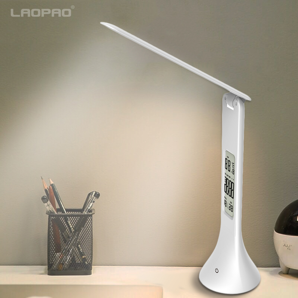 Us 1438 47 Offled Desk Lamp Foldable Dimmable Touch Table Lamp With Calendar Temperature Alarm Clock Table Light Night Lights In Led Table Lamps regarding sizing 1000 X 1000