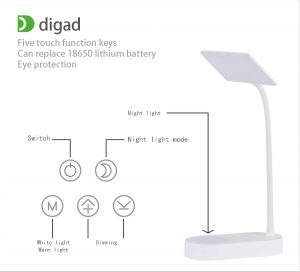 Us 1534 40 Offnew 3w 40pc Led Desk Lamp Bending Freely Dimmable Rotatable Eye Care Led Touch Sensitive Controller Usb Charging Port Table Lamp In within sizing 1200 X 1087