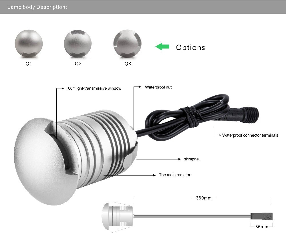 Us 15406 16 Offled Underground Light Outdoor Landscape Lighting Recessed Spot Light Kit Ip67 3w 12v Patio Pavers Led Floor Deck Stair Lamp In Led with size 1000 X 869