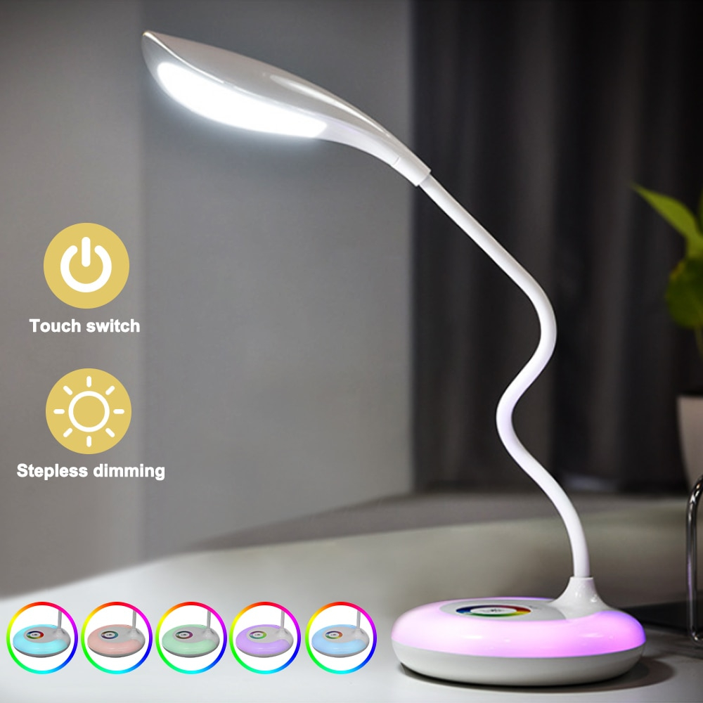 Us 256 41 Offrechargeable Usb Charging Flexible Book Reading Light Table Lamp Touch Light Led Desk Lamp Dimmable Led Desk Lamp Usb Charging On regarding sizing 1000 X 1000