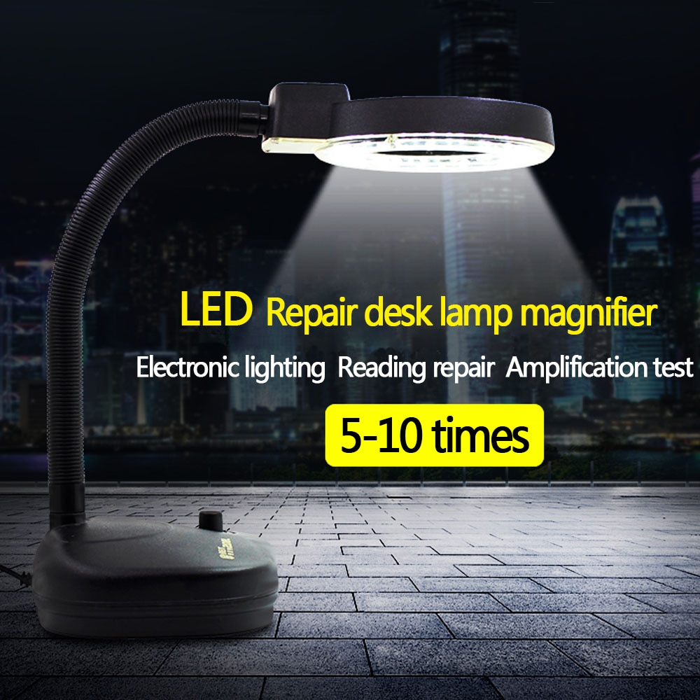 Us 2999 10 Off5x 10x Magnifier Led Desk Light Daylight Craft Glass Table Lamp 36 Led Multi Function Desktop Magnifying Lamp 220v In Magnifiers with proportions 1000 X 1000