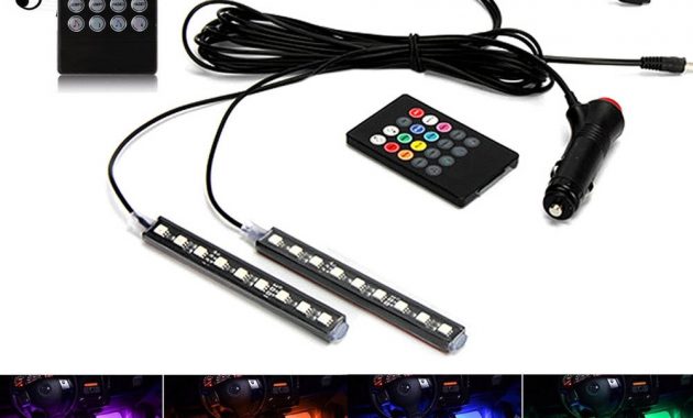 Us 304 18 Off12v Car Atmosphere Lights Waterproof 2 Pieces Light Strips Flexible Led Auto Interior Decoration Floor Lamp Lighting Kit Dxy88 In throughout proportions 1001 X 1001