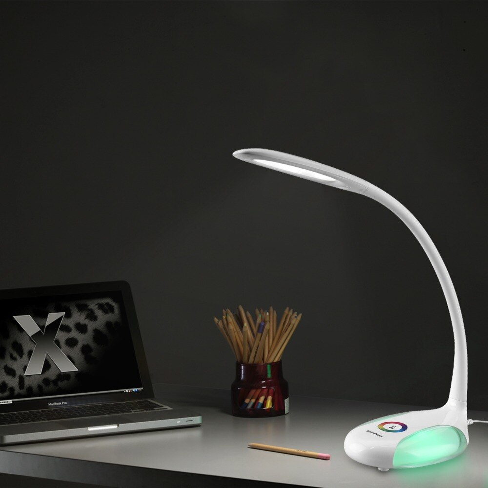 Us 3399 Excelvan Dimmable Led Desk Lamp With Rgb Baseadjustable Brightnesseye Caring With Flexible Gooseneck Table Lamp For Home Study In Desk pertaining to measurements 1000 X 1000