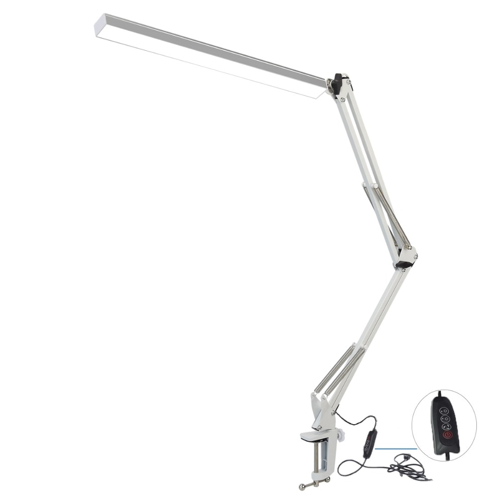 Us 3399 Swing Arm Led Desk Lamp Metal Architect Lamp 3 Level Dimmable Craft Light With Clamp78w Drafting Table Lamp White In Desk Lamps From pertaining to proportions 1000 X 1000