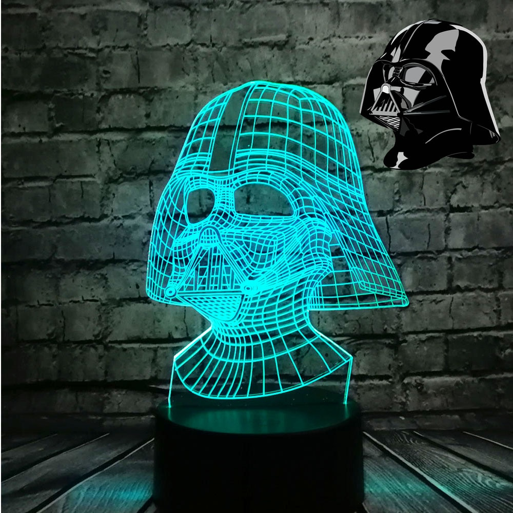 Us 396 20 Offnew Star Wars Darth Vader Dark Warrior 3d Night Light Usb Led Table Lamp Multicolor Lighting Visual Touch Cool Figure Kids Toys In regarding sizing 1000 X 1000