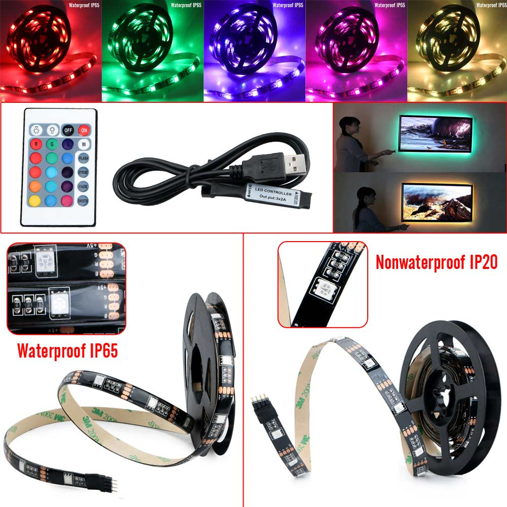 Us 413 35 Off5v Led Strip Light Stable Performance Easy Installation Usb Power Tv Backlighting Kit Set W24key Controller For Desk Kitchen In Led with sizing 1001 X 1001