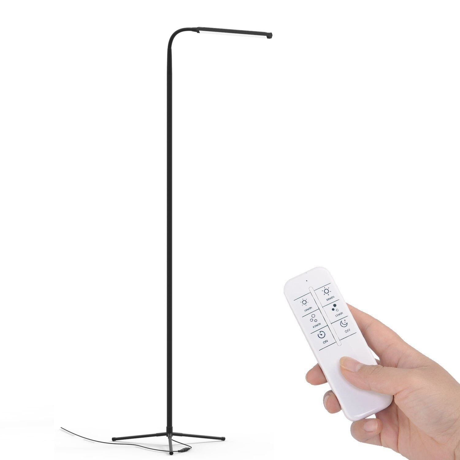 Us 6224 33 Offf9 Modern Touch Led Standing Floor Lamp Reading For Living Room Bedroom With Remote Control 12 Levels Dimmable 3000 6000k Black In within sizing 1500 X 1500