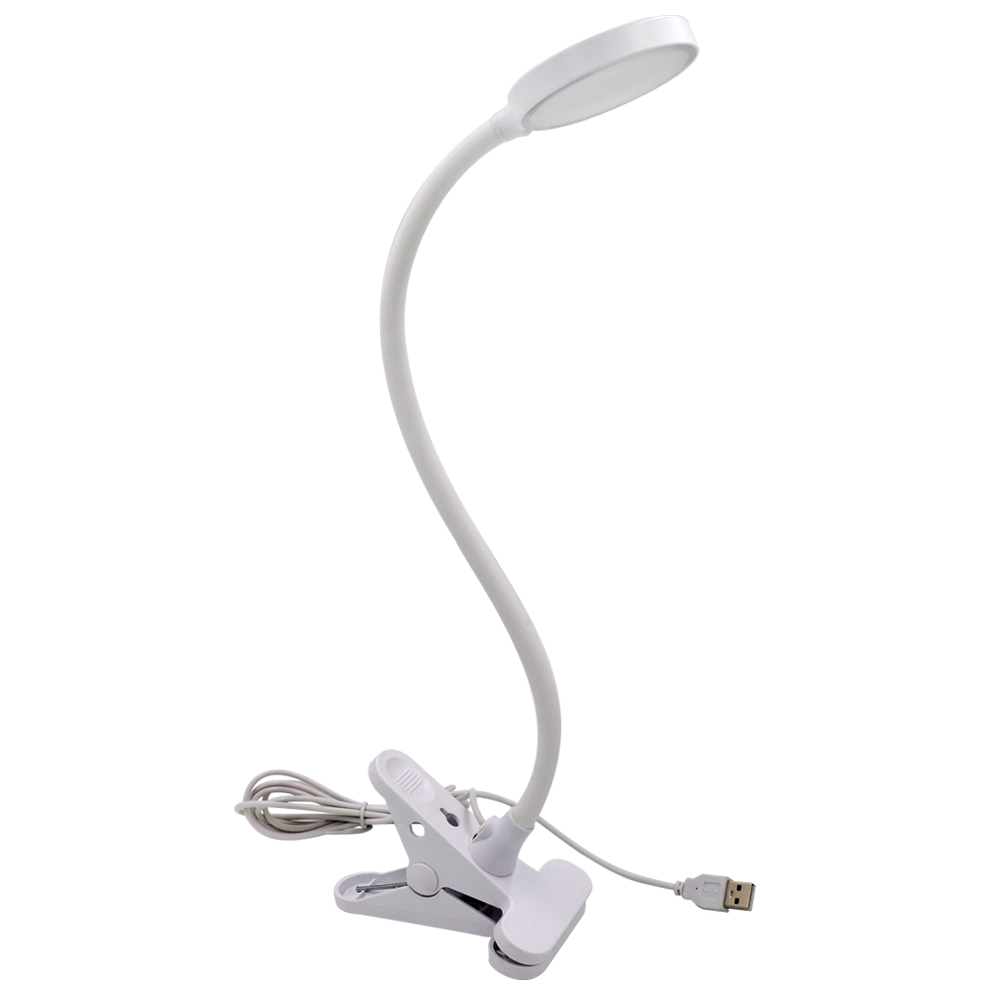 Usb Operated White Clip On Led Table Light Touch On Led Desk Reading Lamp Computer Light With Flexible Gooseneck Eye Care Daylight Lighting inside measurements 1000 X 1000