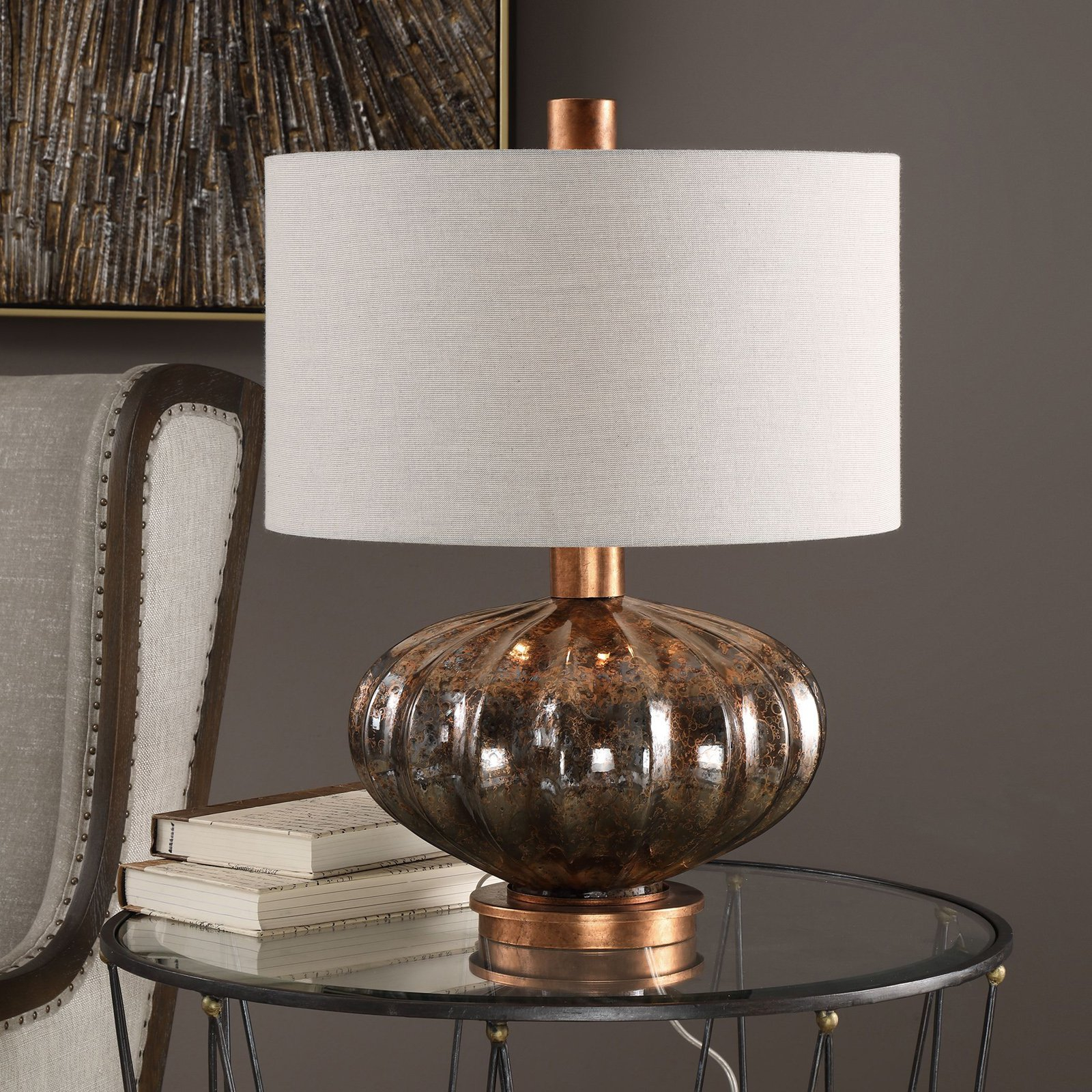 Uttermost Dragley Bronze Mercury Glass Table Lamp Products with regard to proportions 1600 X 1600