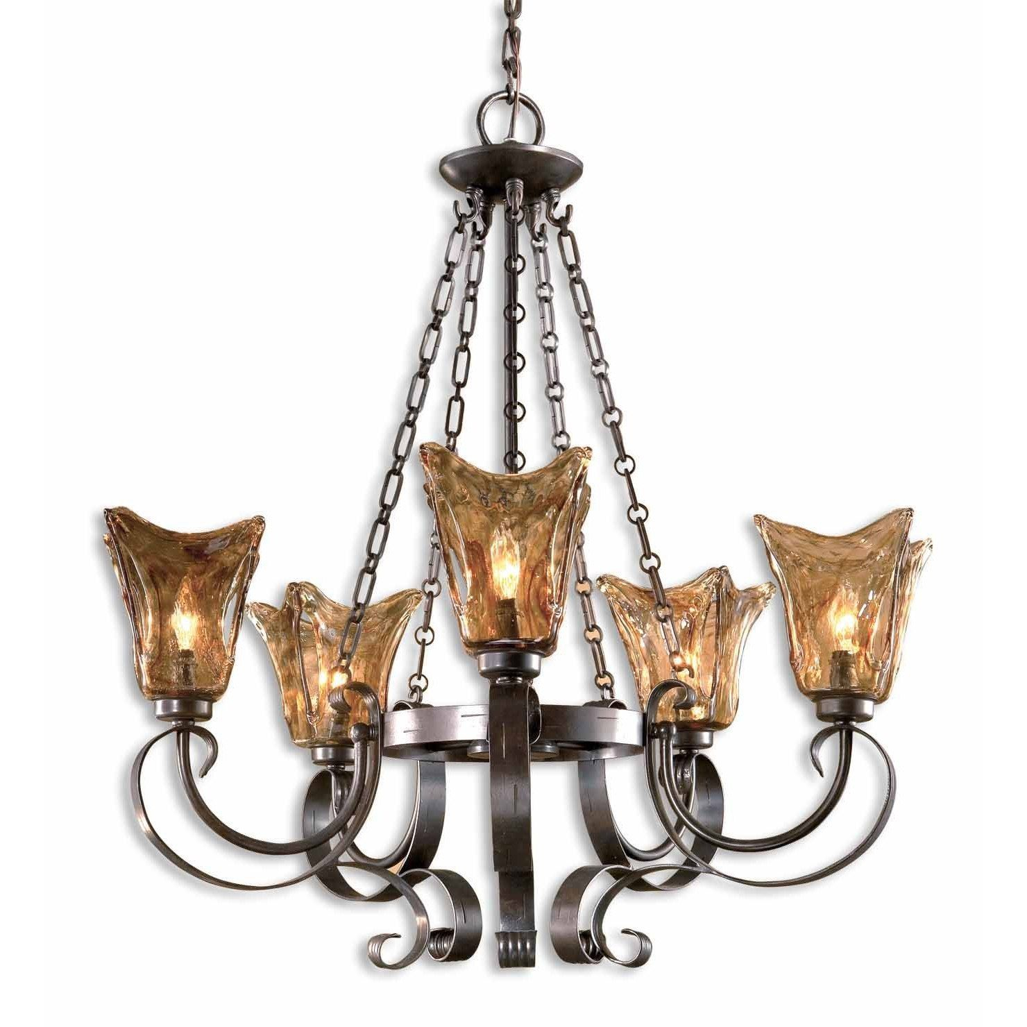 Uttermost Vetraio 5 Light Oil Rubbed Bronze Metal Chandelier regarding sizing 1480 X 1480