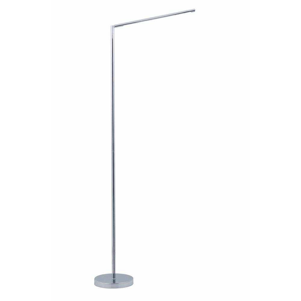 Vision 51 In Polished Chrome Led Floor Lamp With Adjustable Stand And Minimalist Design inside measurements 1000 X 1000