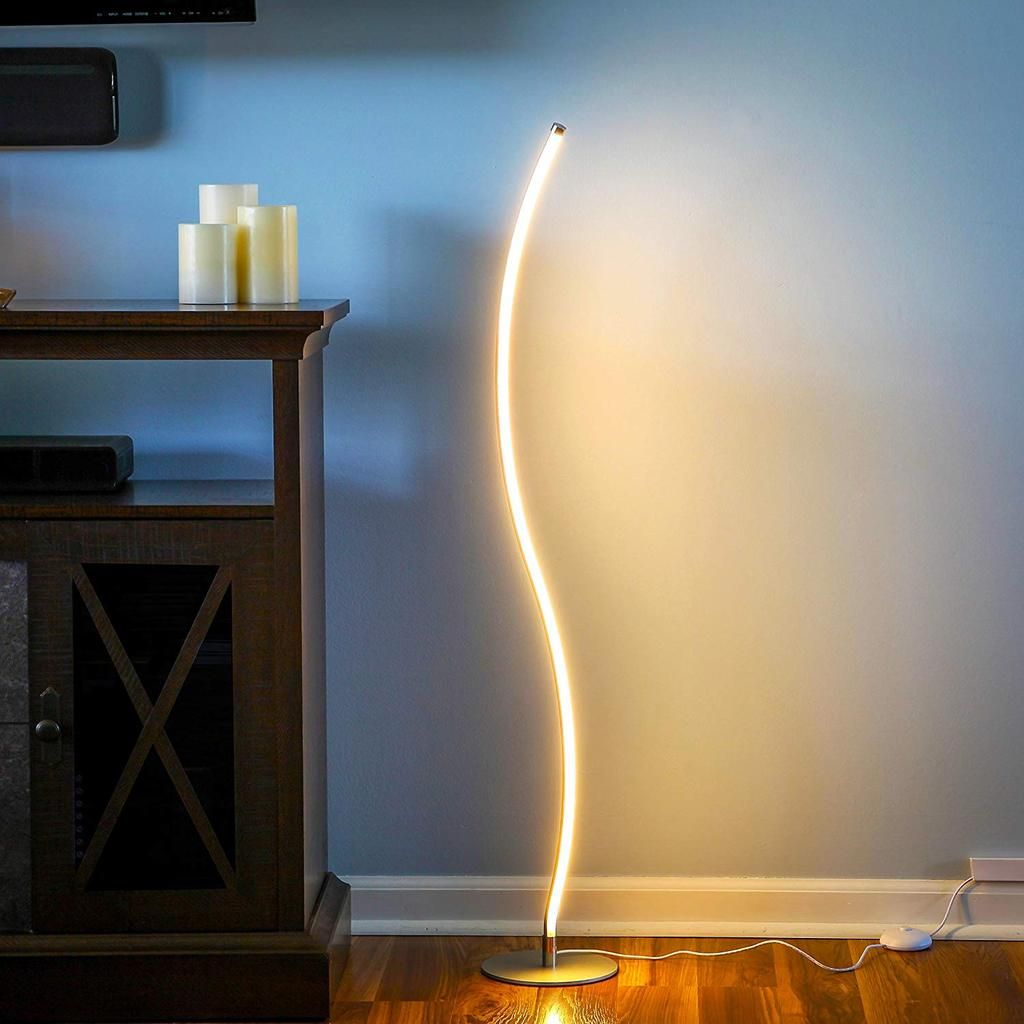 Wave Led Floor Lamp For Living Room Dimmable Modern regarding sizing 1024 X 1024