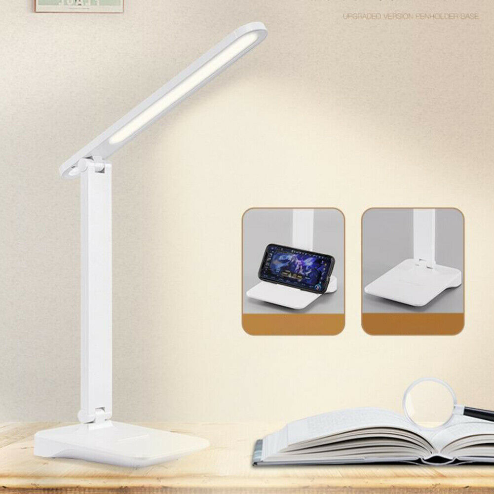 Wireless Touch Dimmable Desk Lamp Usb Rechargeable Folding Led Reading Light Uk for dimensions 1001 X 1001