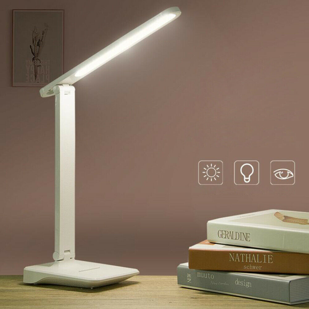 Wireless Touch Dimmable Desk Lamp Usb Rechargeable Folding Led Reading Light Uk intended for dimensions 1001 X 1001