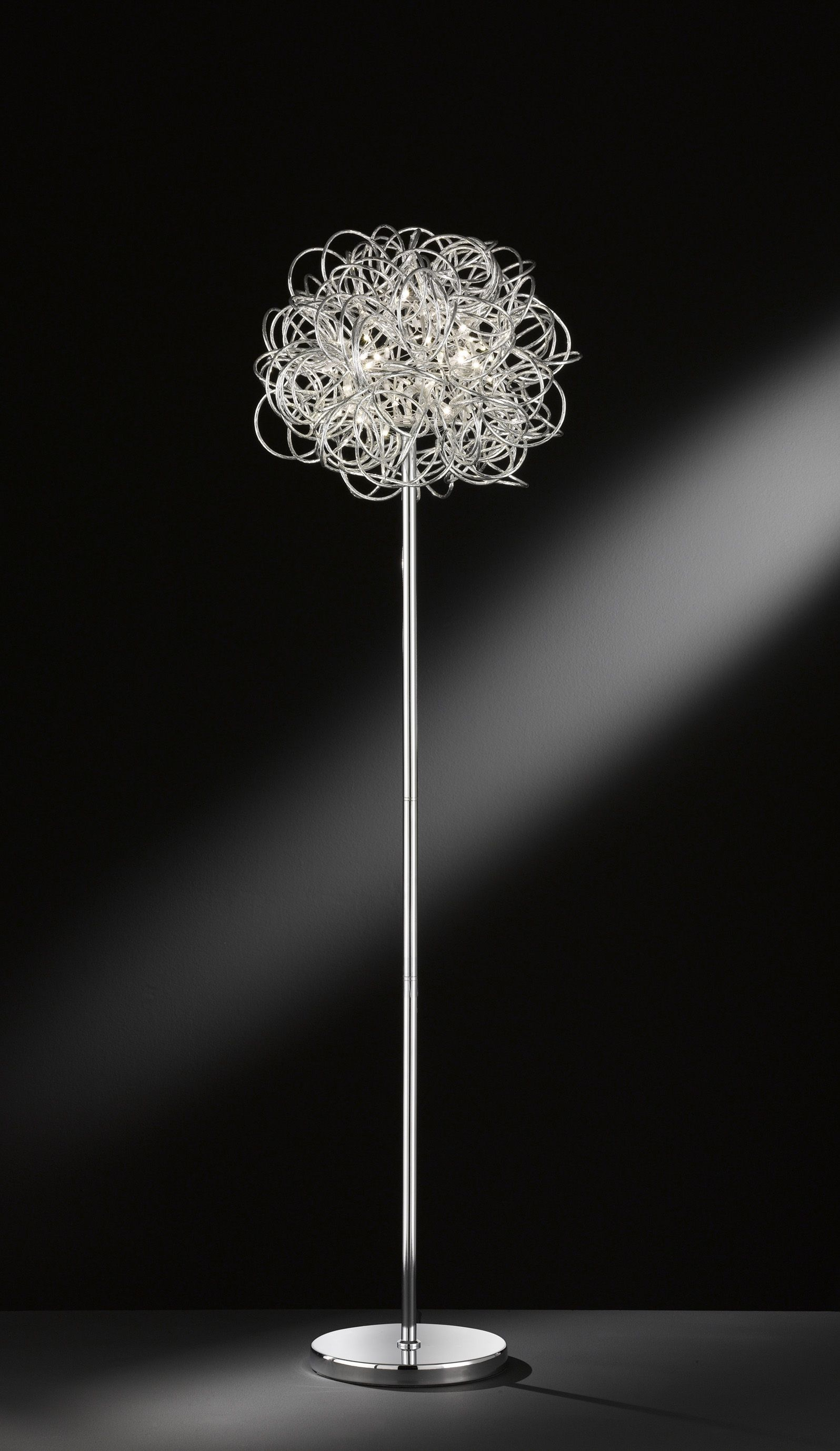 Wofi Led Floor Lamp With Silver Effect Finish Apart Range inside proportions 1596 X 2756