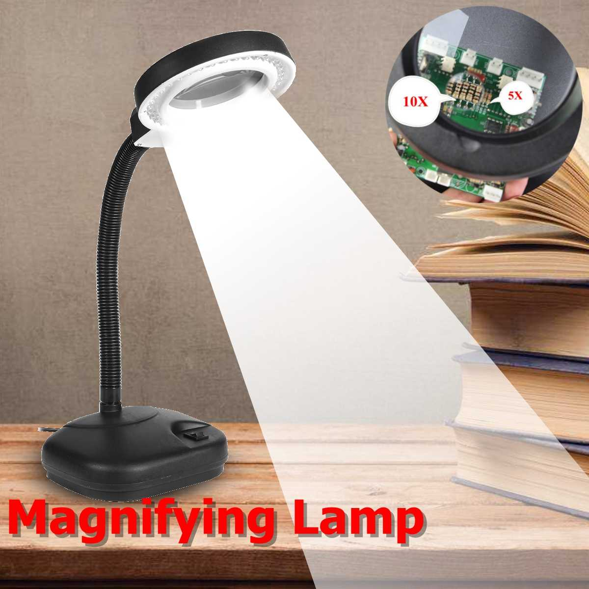 Zeast 5x 10x Magnifier Led Desk Light Daylight Craft Glass Table Lamp 36 Led Multi Function Desktop Magnifying Lamp with proportions 1200 X 1200