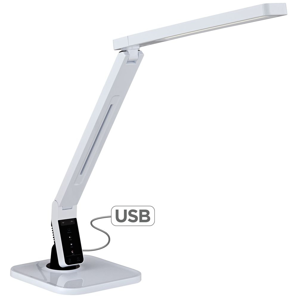 Zion Led White Desk Lamp With Usb Port Style 7j407 with measurements 1000 X 1000