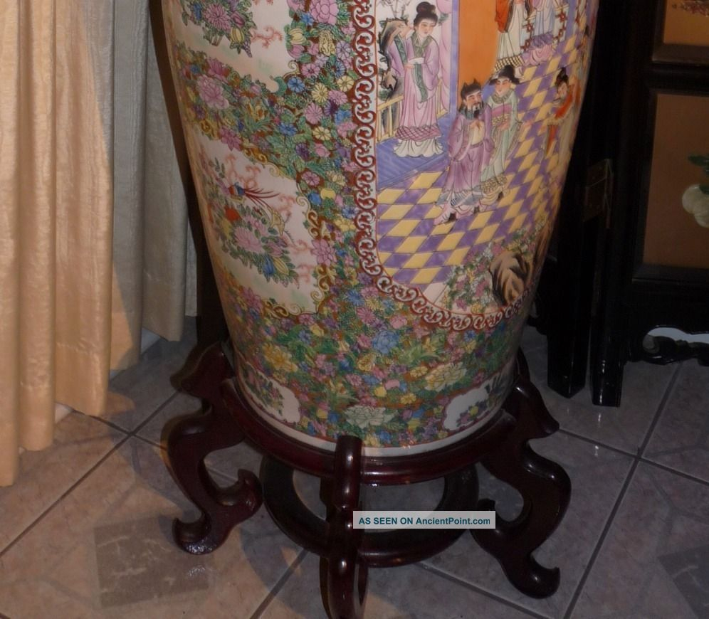 19c Antique Chinese Vase 5ft Tall intended for measurements 996 X 870
