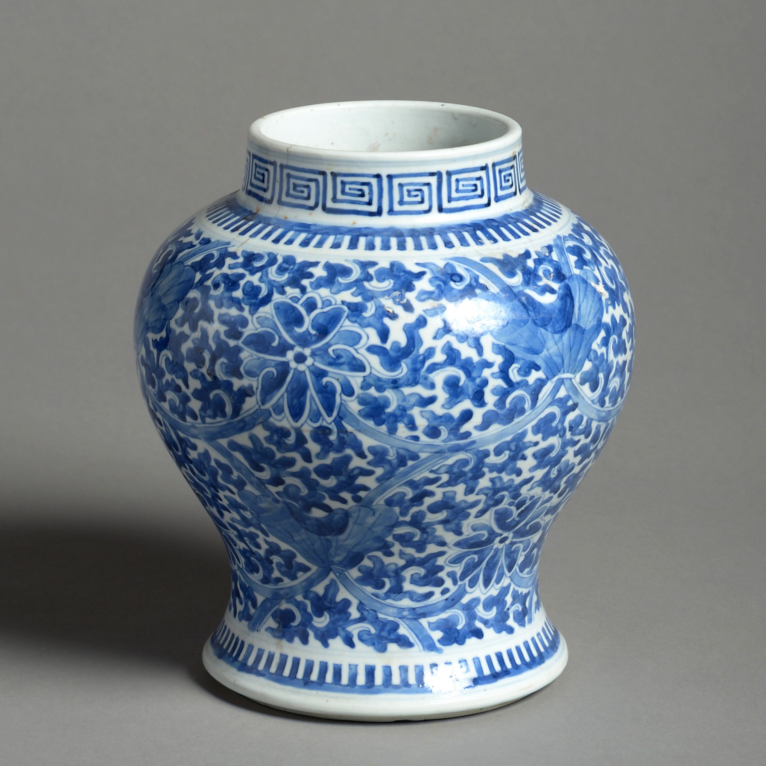 19th Century Blue And White Kangxi Style Porcelain Vase At within proportions 2880 X 2880
