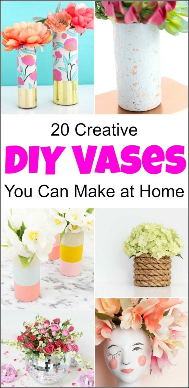 20 Creative Diy Vases You Can Make At Home Vase Crafts inside proportions 735 X 1502