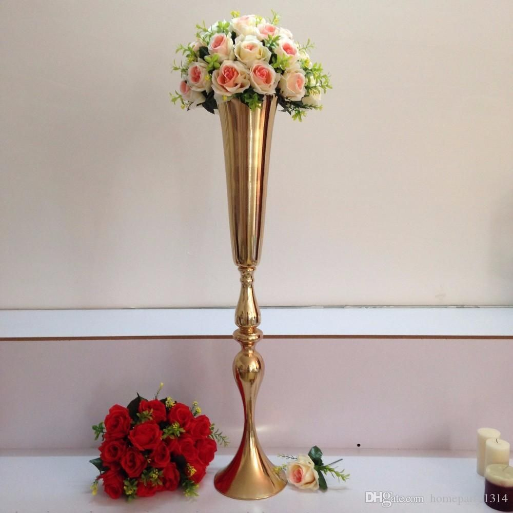 2019 Royal Gold Silver Tall Big Flower Vase Wedding Table regarding dimensions 1000 X 1000