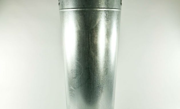 24 Galvanized Metal French Flower Bucket in measurements 1000 X 1000