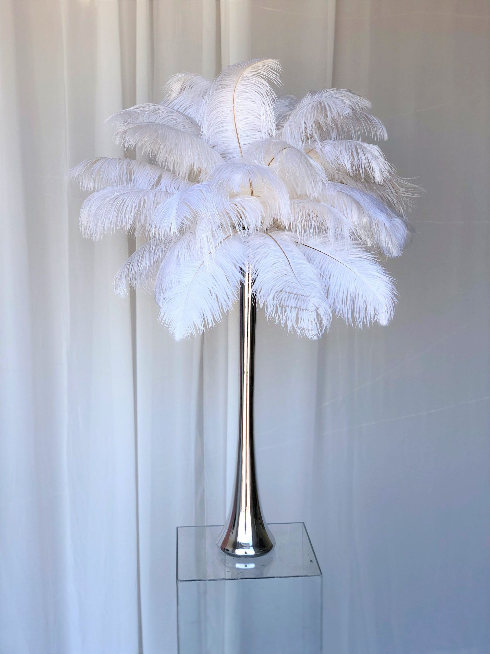 24 Ostrich Feather Kitpillar Standmetal Framefloral with proportions 2250 X 3000