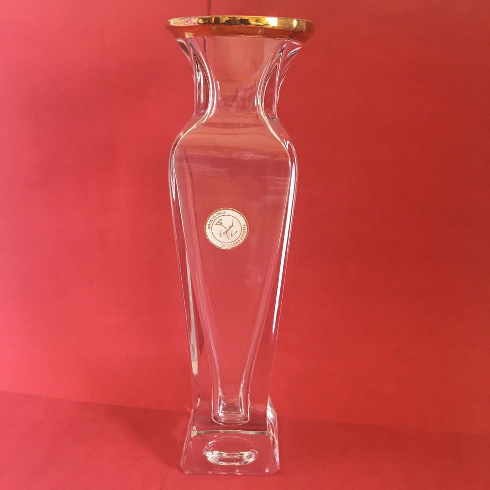 24 Percent Lead Crystal Glass Heavy Flower Vase Made In throughout sizing 1000 X 1000