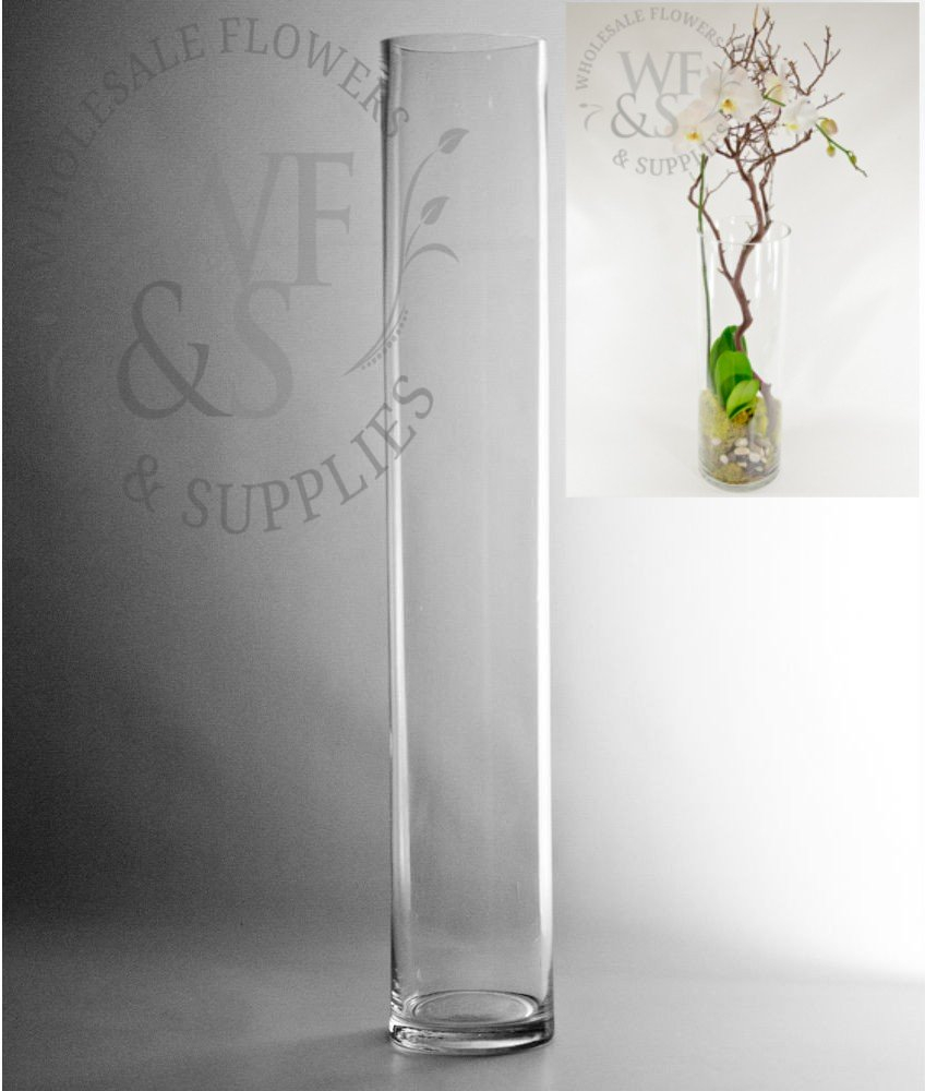 24x4 Glass Cylinder Vase in dimensions 848 X 1000