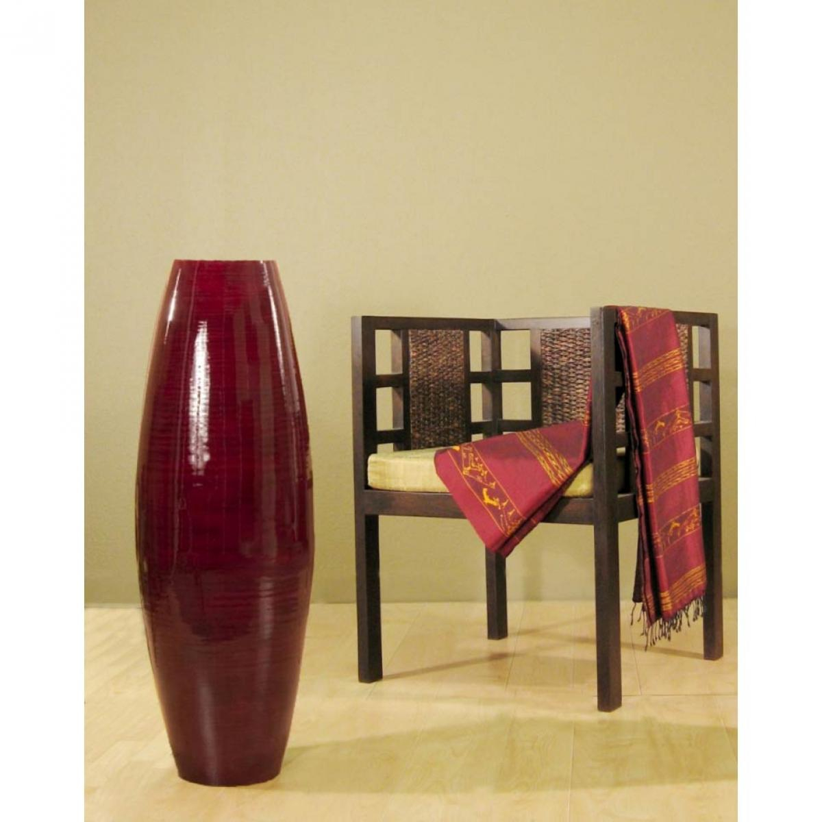 36 Red Mahogany Bamboo Oval Cylinder Large Floor Vase Large Floor Vases with measurements 1200 X 1200