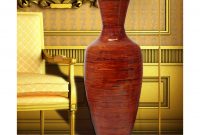 375 Tall Bamboo Floor Vase Glossy Red with sizing 1838 X 1838