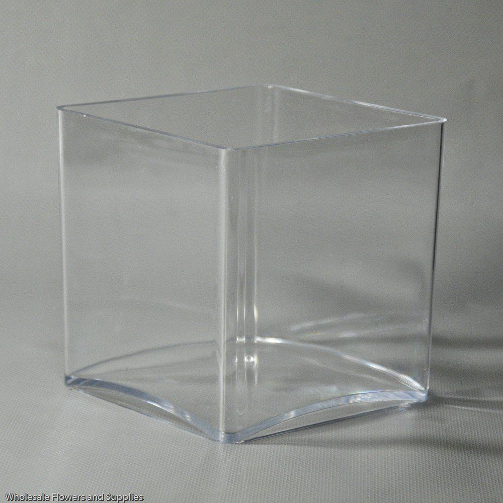 4 Plastic Cube Vase Clear Plastic Vase Wholesale pertaining to measurements 1000 X 1000